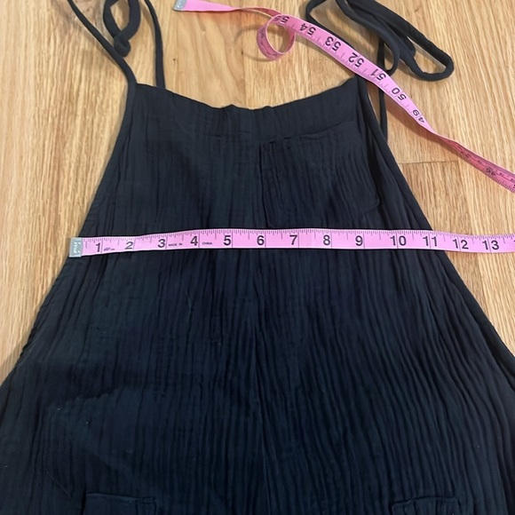 Stillwater Black Double Gauze Some Beachy Overalls Sz S - Picture 4 of 7